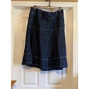 Women's Denim Skirt ~ Size 16 ~ NWT ~ Dark Wash Denim ~ Slip On Skirt